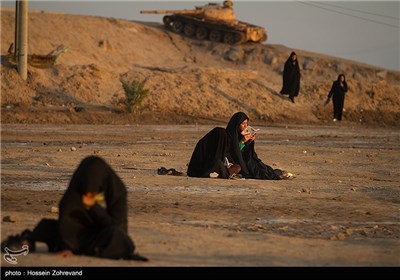 راهیان نور دختران دبیرستانی ( درس آمادگی دفاعی‌) - منطقه عملیاتی کربلای 5 شلمچه 