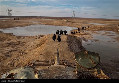 راهیان نور دختران دبیرستانی ( درس آمادگی دفاعی‌) - منطقه عملیاتی کربلای 5 شلمچه 