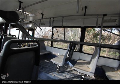  تصادف یک دستگاه پژو با اتوبوس شرکت واحد در کمربندی شیراز