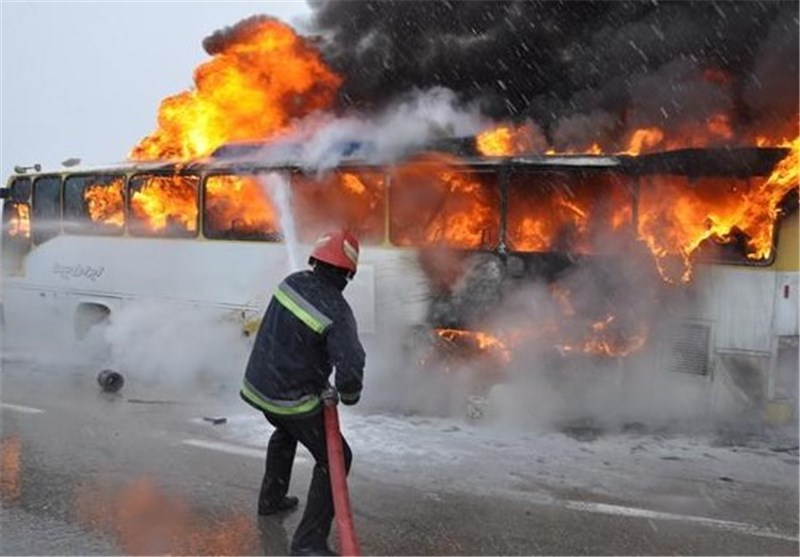 آتش‌سوزی در موتور اتوبوس اسکانیا، غیرقابل پیش بینی بود