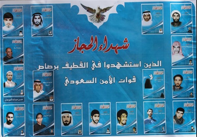 تصاویر شهدای «القطیف» عربستان در خیابان‌های کربلا نصب شد