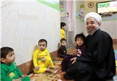 رئیس‌جمهور از شیرخوارگاه شهید ترکمانی بازدید کرد/ روحانی حمایت مالی از 30 کودک را تقبل کرد