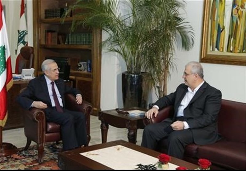 مذاکره میشل سلیمان با نماینده ارشد حزب‌الله لبنان در خصوص تشکیل کابینه
