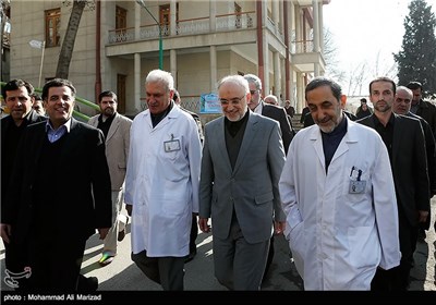 بازدید علی اکبر صالحی رییس سازمان انرژی اتمی از مرکز پزشکی هسته ای بیمارستان مسیح دانشوری