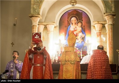 مراسم آغاز سال نو میلادی مسیحیان ایران در کلیسای سرکیس مقدس