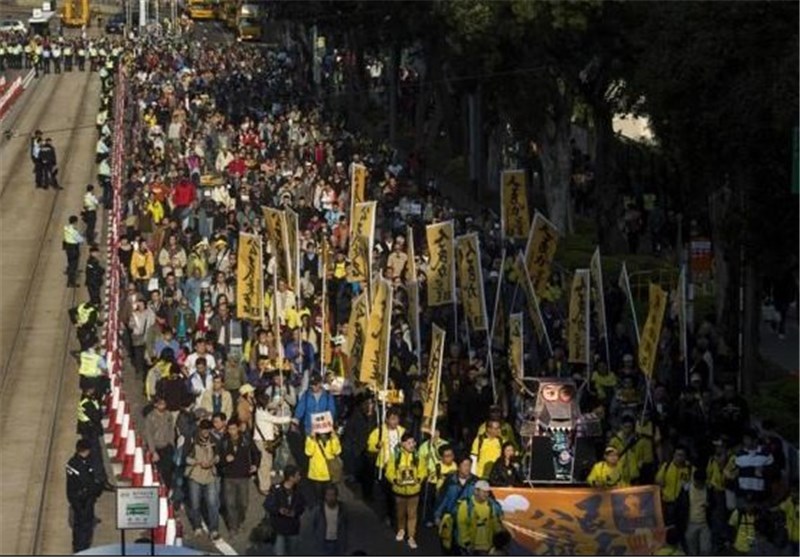 تظاهرات مردم هنگ‌کنگ در اعتراض به سیاست‌های مداخله‌جویانه چین