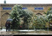 بارش برف حافظیه را سفید پوش کرد