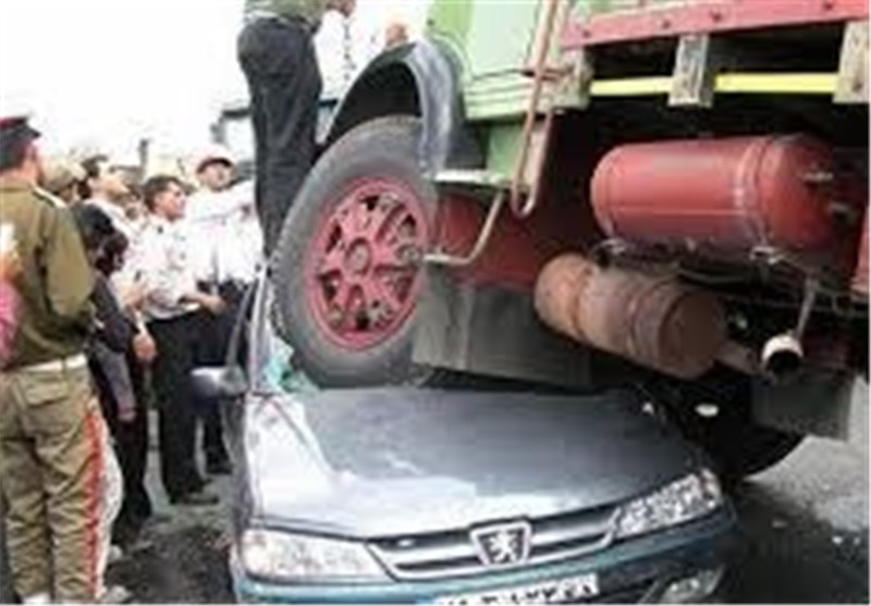 تصادف زنجیره‌ای 7 خودرو در جاده اهر- تبریز