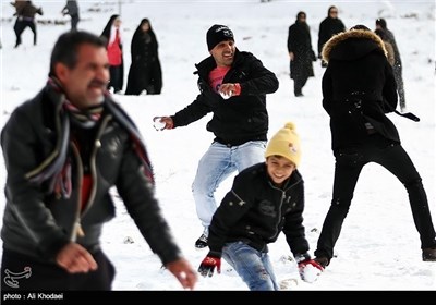 Snow Covers Historic City of Isfahan