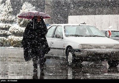 Snow Covers Historic City of Isfahan