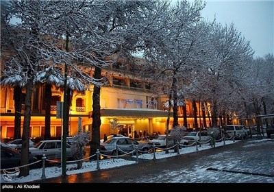 Snow Covers Historic City of Isfahan