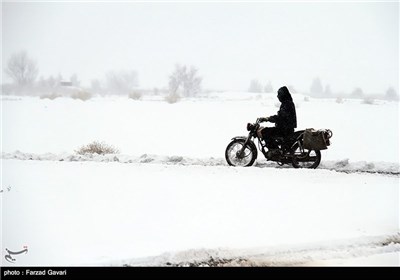 بارش برف در کرمان