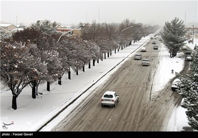 بارش برف در کرمان