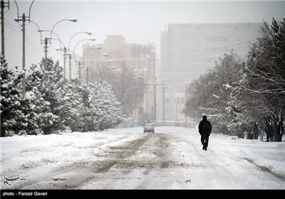 بارش برف در کرمان