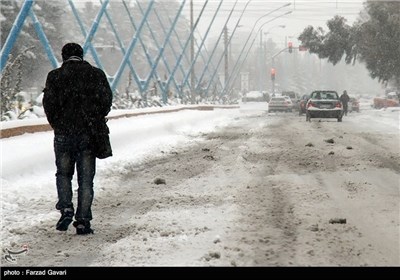 بارش برف در کرمان