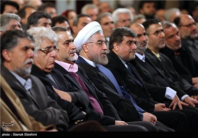 حجت الاسلام حسن روحانی رئیس جمهور در دیدار با هنرمندان