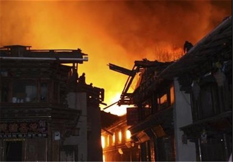 Fire Partially Destroys Ancient Tibetan Town