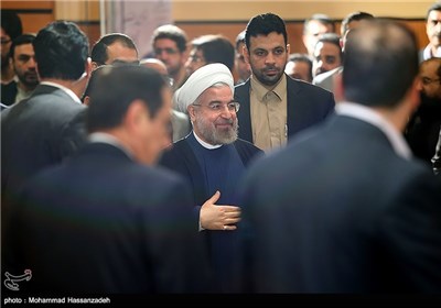 حجت الاسلام حسن روحانی رئیس جمهور در نوزدهمین جشنواره تحقیقاتی علوم پزشکی رازی