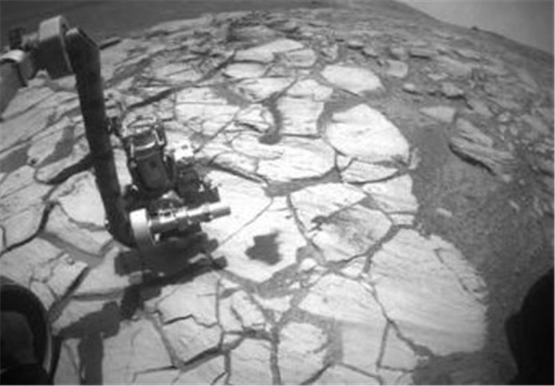 Mystery Rock in front of Mars Exploration Rover Baffles Scientists