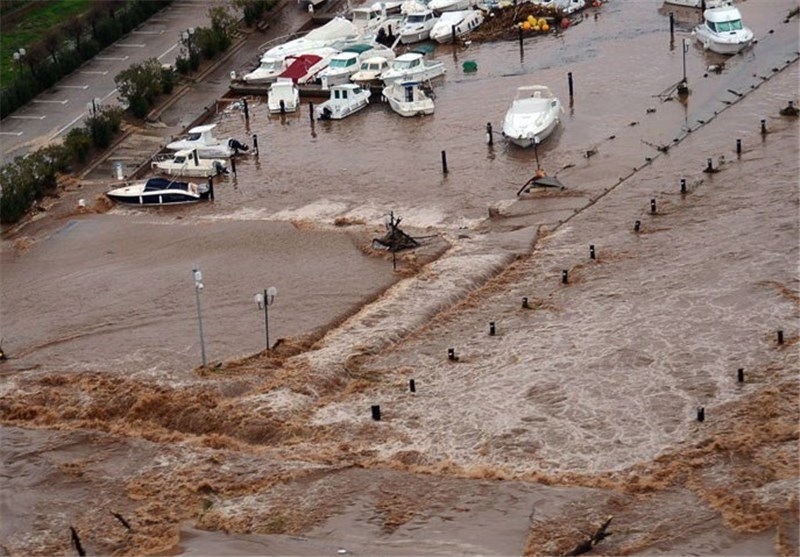 سیل در جنوب فرانسه جان 2 نفر را گرفت