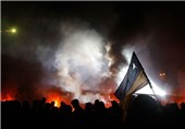 درگیری معترضان اوکراینی با پلیس در نزدیکی پارلمان