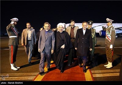 President Rouhani Arrives Back Home from Davos