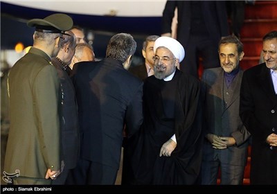 President Rouhani Arrives Back Home from Davos