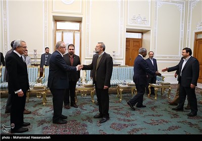 دیدار کوفی عنان با علی لاریجانی رئیس مجلس شورای اسلامی