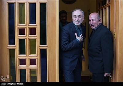 علی اکبر صالحی رئیس سازمان انرژی اتمی در مراسم افتتاح بنیاد فرهنگی امیرکبیر