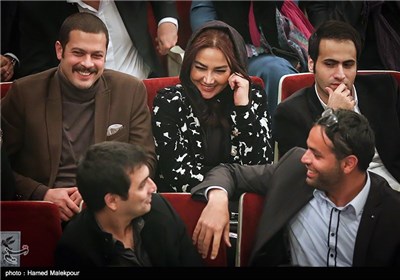 آنا نعمتی و پژمان بازغی در مراسم افتتاحیه سی و دومین جشنواره بین المللی فیلم فجر