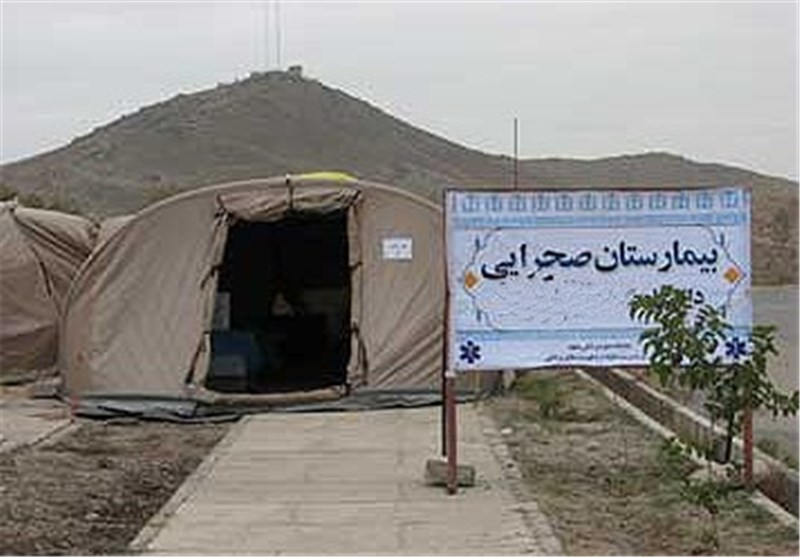 بیمارستان صحرایی بسیج در روستای معدن قلعه زری خوسف آغاز به کار کرد