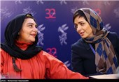 ترانه علیدوستی بازیگر و هنگامه قاضیانی بازیگر در نشست خبری فیلم سینمایی زندگی مشترک آقای محمودی و بانو