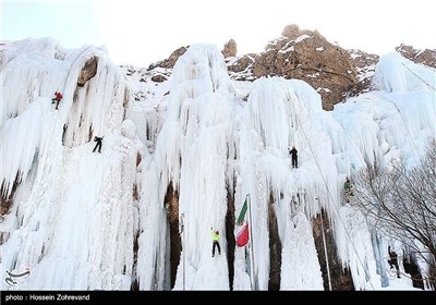 Ice-Climbing near Iranian Capital City