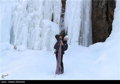Ice-Climbing near Iranian Capital City