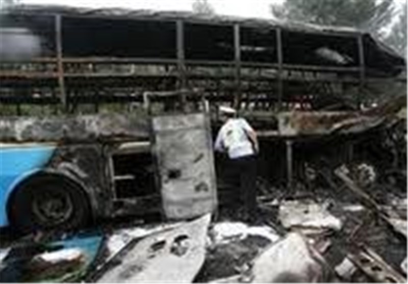 آتش‌سوزی اتوبوس زائران جمکران تلفات نداشت