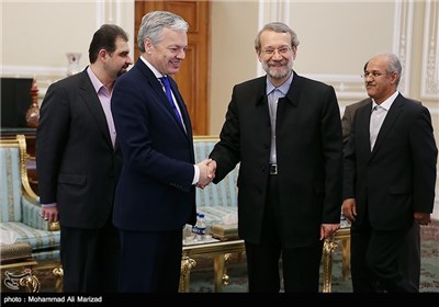 دیدار وزیر امور خارجه بلژیک با علی لاریجانی
