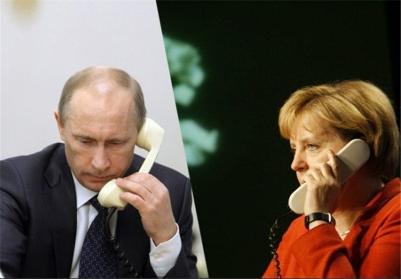 گفتگوی تلفنی مرکل و پوتین در خصوص اوضاع اوکراین