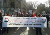 راهپیمایی گسترده در پاریس در حمایت از بشار اسد و ارتش سوریه