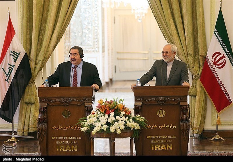 تاکید ظریف بر حمایت از دولت و ملت عراق در مبارزه علیه تروریسم