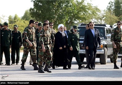 بازدید حسن روحانی از مرکز فرماندهی منطقه یکم نیروی دریایی سپاه پاسداران