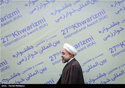 حجت الاسلام حسن روحانی رئیس جمهور در بیست و هفتمین جشنواره بین المللی خوارزمی