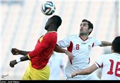 شکست ایران برابر گینه در نیمه اول