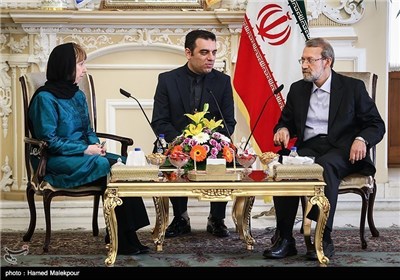 Iran’s Parliament Speaker, EU Foreign Policy Chief Meet in Tehran