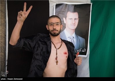 سرباز مسیحی با شرکت در انتخابات ریاست جمهوری سوریه در حرکتی نمادین با خون خود رای داد