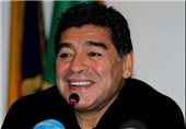 مارادونا برای تماشای بازی ایران وارد شهر بلوهوریزنته شد