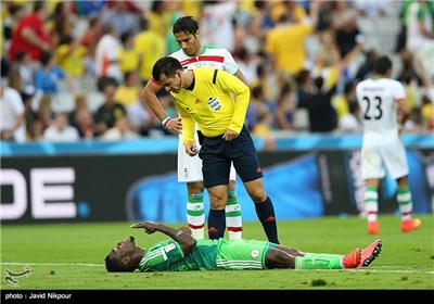 دیدار تیم های ملی فوتبال ایران و نیجریه - جام جهانی 2014