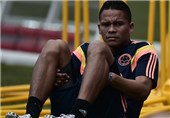 مهاجم کلمبیا مرحله گروهی جام جهانی را از دست داد