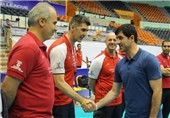 حضور کریم باقری در تمرین تیم ملی والیبال ایران
