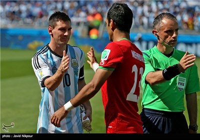 دیدار تیم‌های فوتبال ایران و آرژانتین - جام جهانی 2014 برزیل