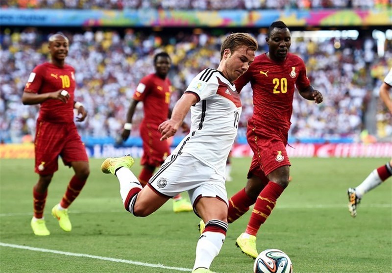 تساوی آلمان و غنا در نیمه اول